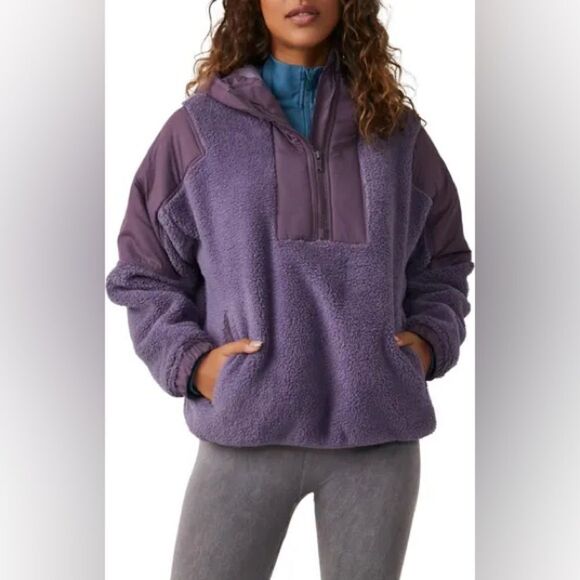 FP Movement by Free People Lead the Pack Fleece Hooded Pullover - Picture 1 of 8